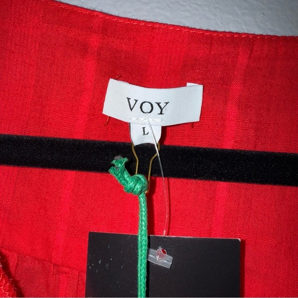 VOY Red Women's Top Sz Large NWT - Picture 6 of 7